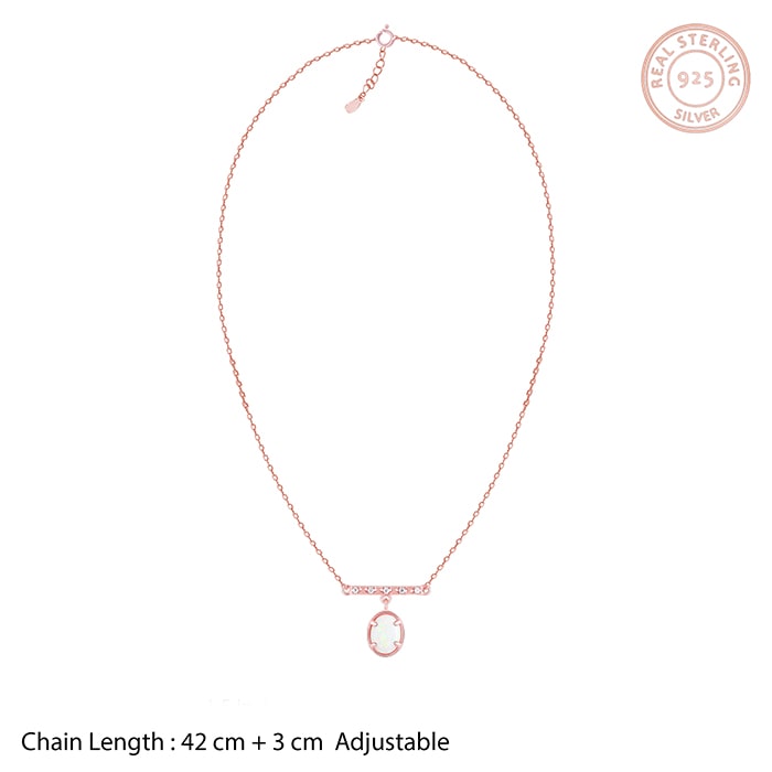 Rose Gold Moonstone Glory Necklace