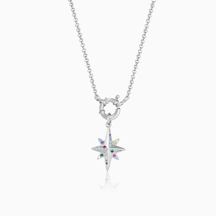 Silver Hued Polaris Necklace