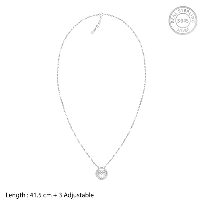 Silver Heart MOM Necklace