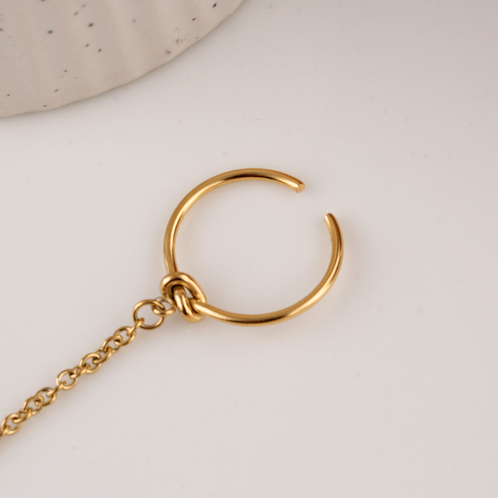 Cuff Bracelet With Ring