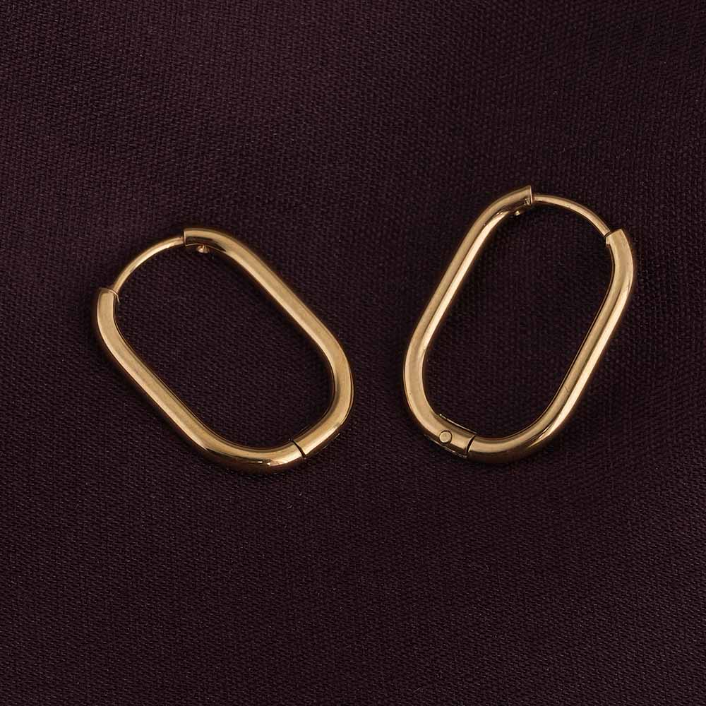 Plain Oval Hoop Earrings