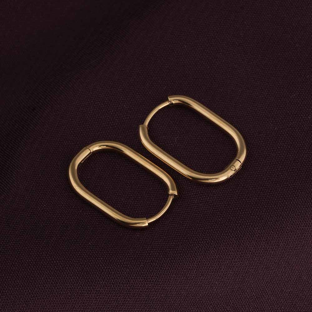 Plain Oval Hoop Earrings