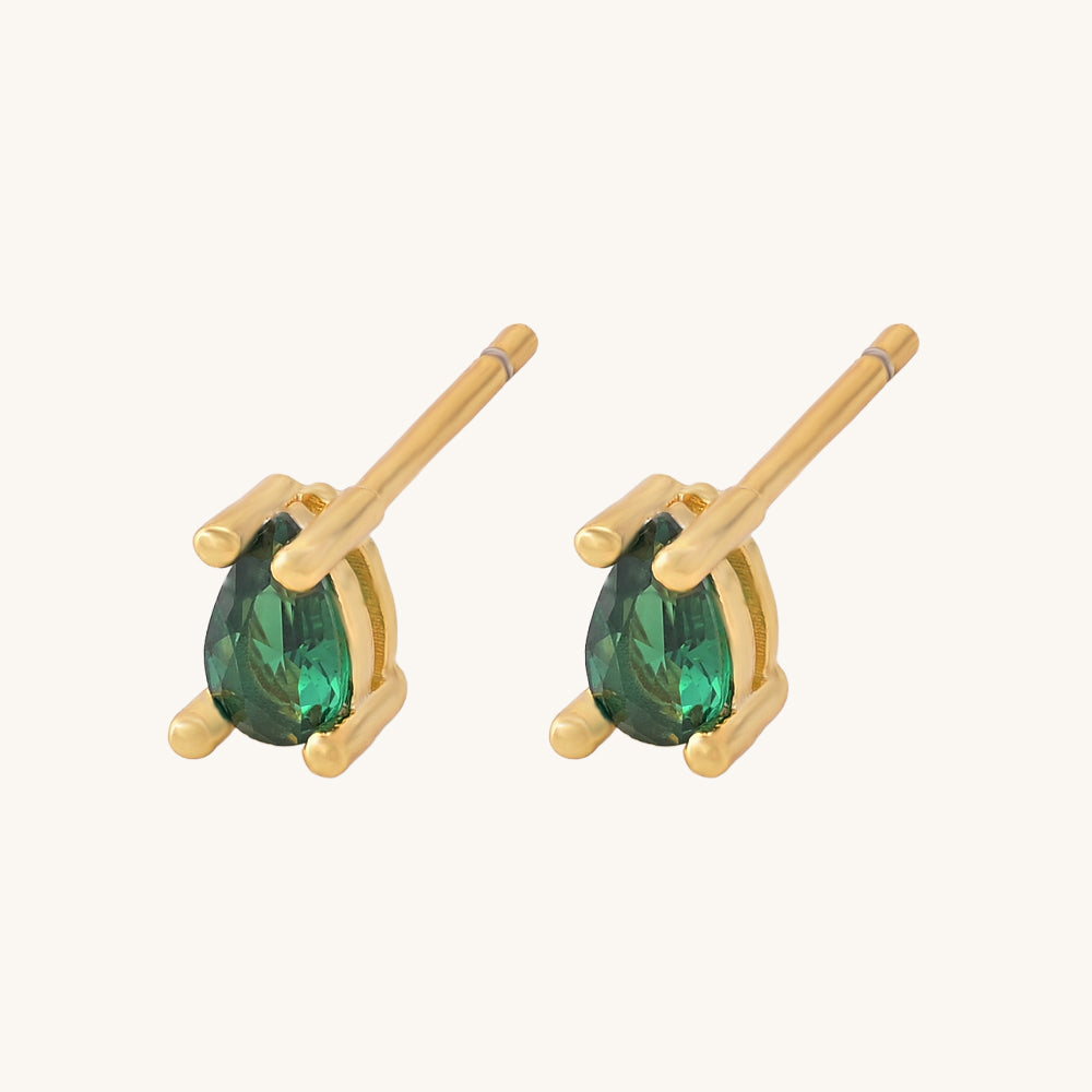 Stone Drop Stud Earrings