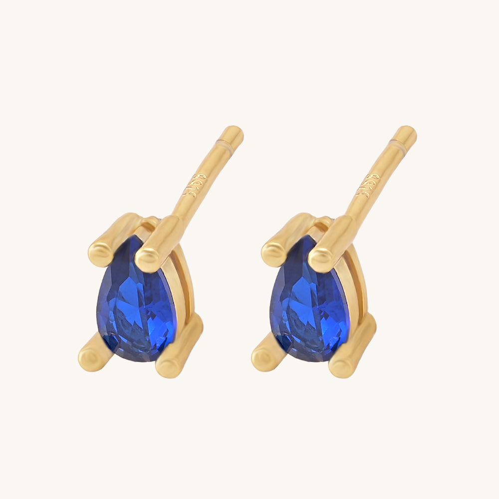 Stone Drop Stud Earrings