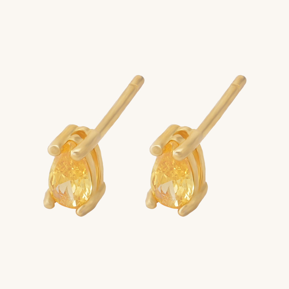 Stone Drop Stud Earrings