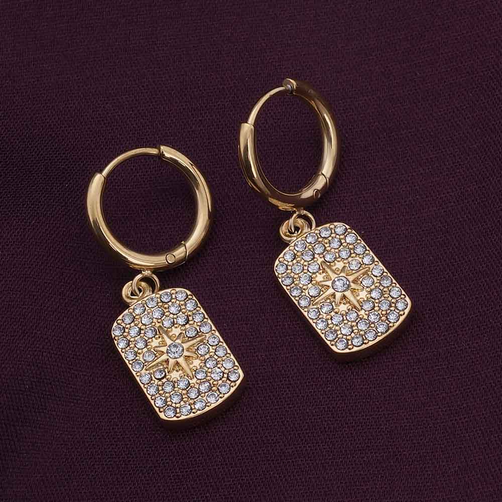 Stones Sparkle Dangle Earrings