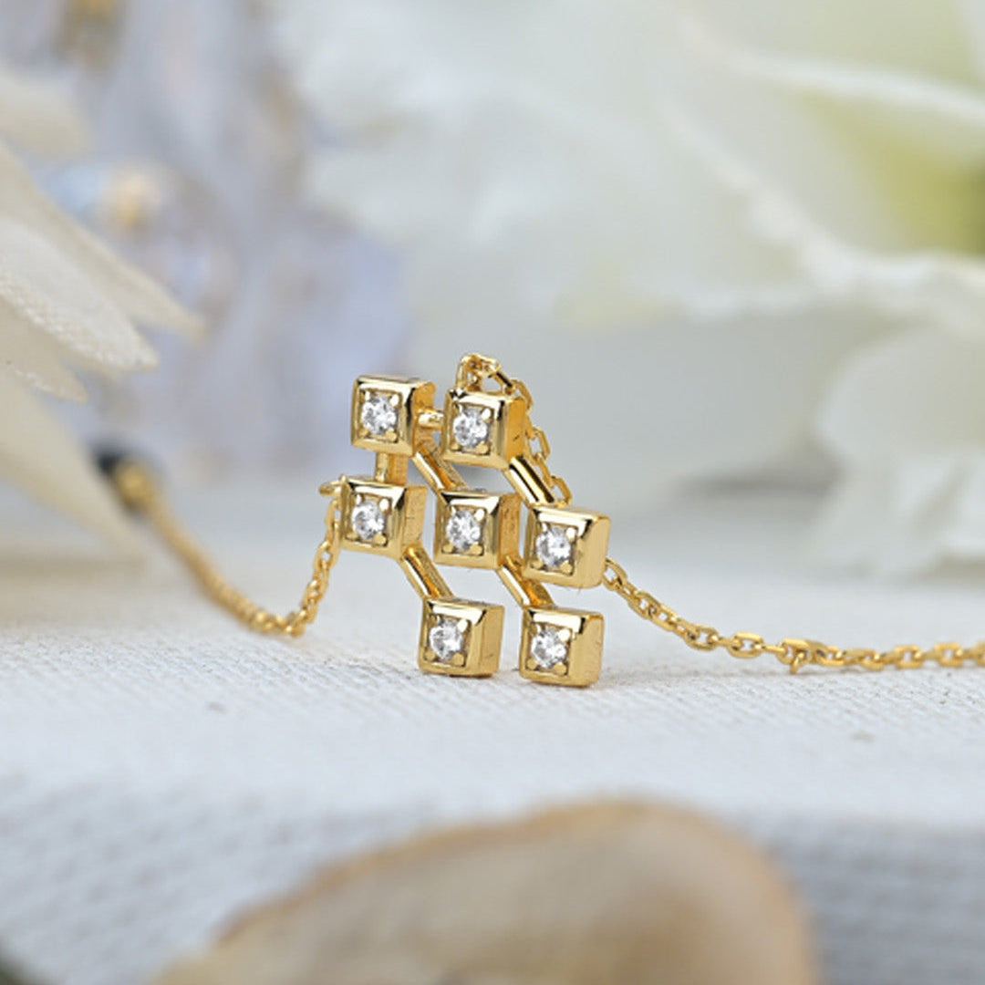 Padma Diamond Mangalsutra | BIS Hallmarked | 18k Gold Vermeil