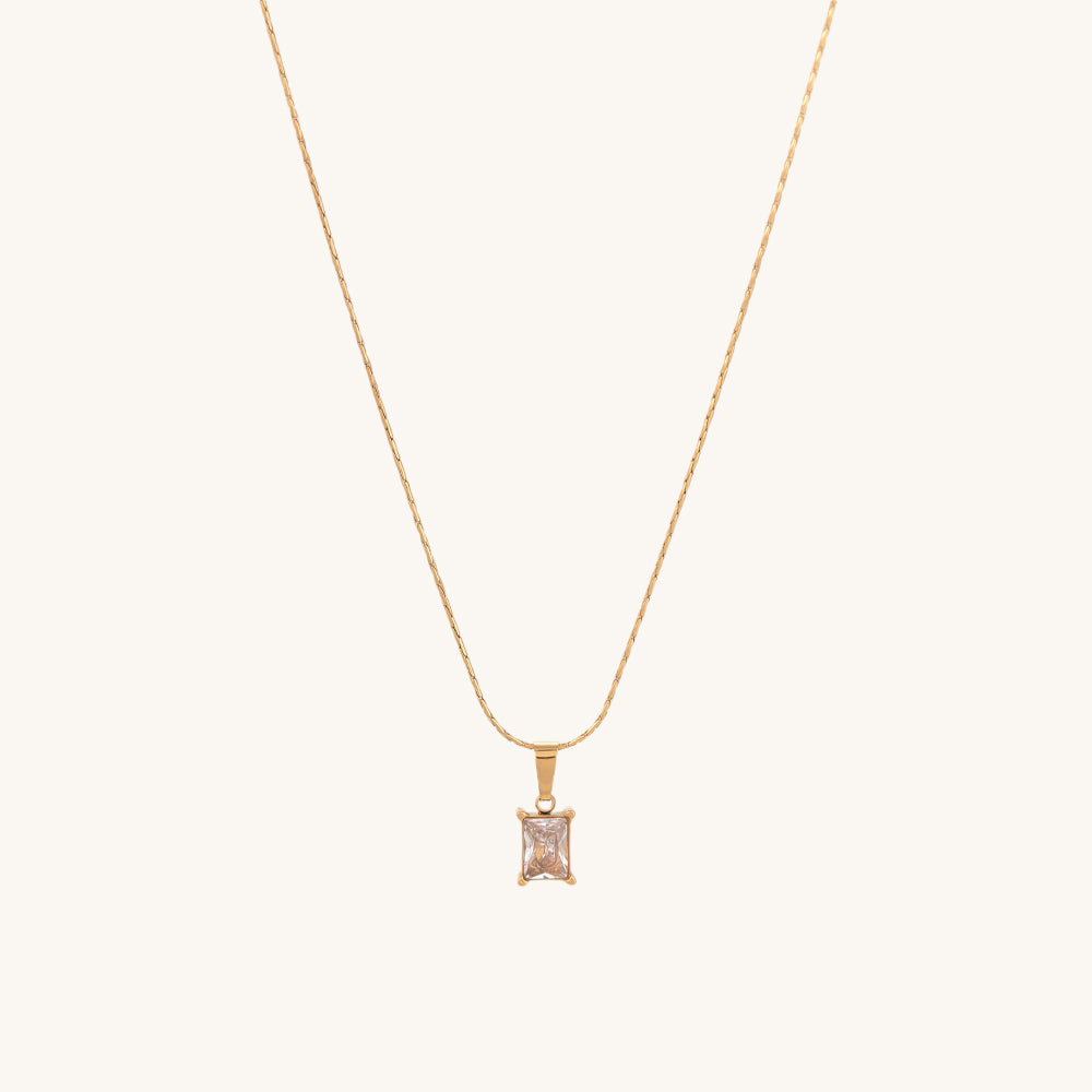 Athena Solitaire Hoop Earrings & Delicate Moonstone Necklace Jewellery Set