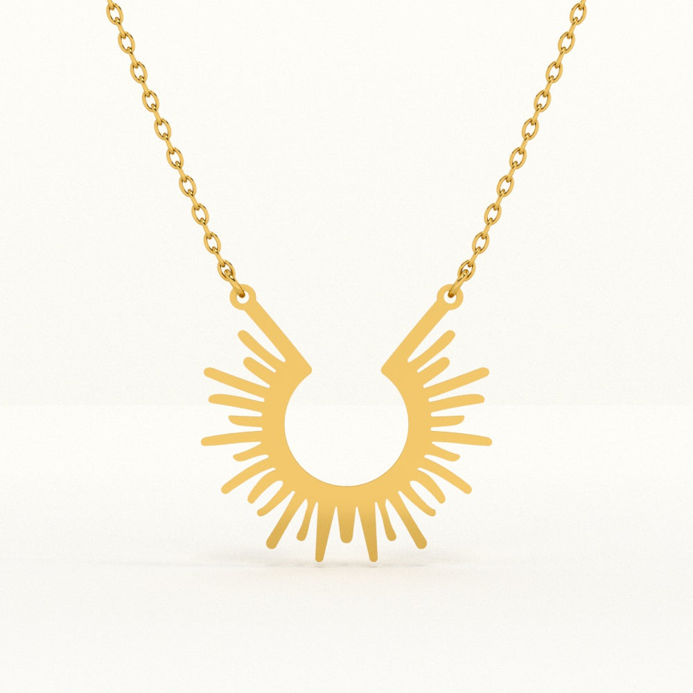 Star Moon Bracelet & Sun Rays Necklace Combo Set