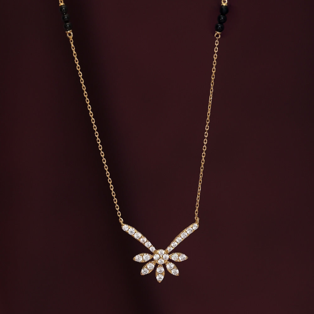 Yatee Diamond Mangalsutra | BIS Hallmarked | 18k Gold Vermeil