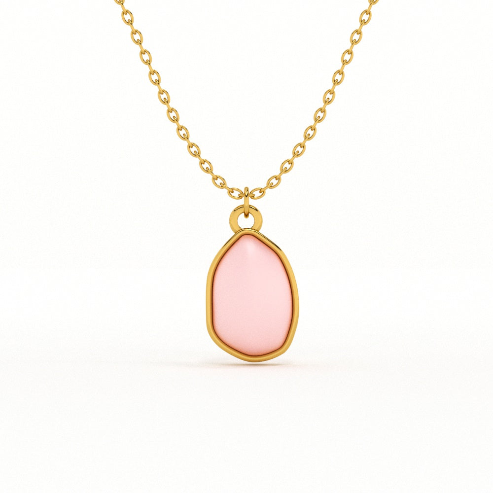 Pink Quartz Necklace & Pink Enchantment Bangle Bracelet Combo Set