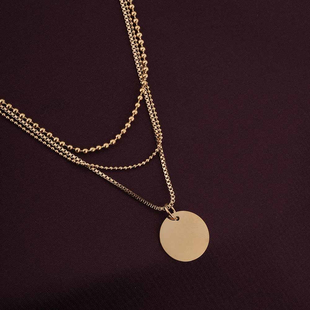 Round Belle Three Layer Necklace