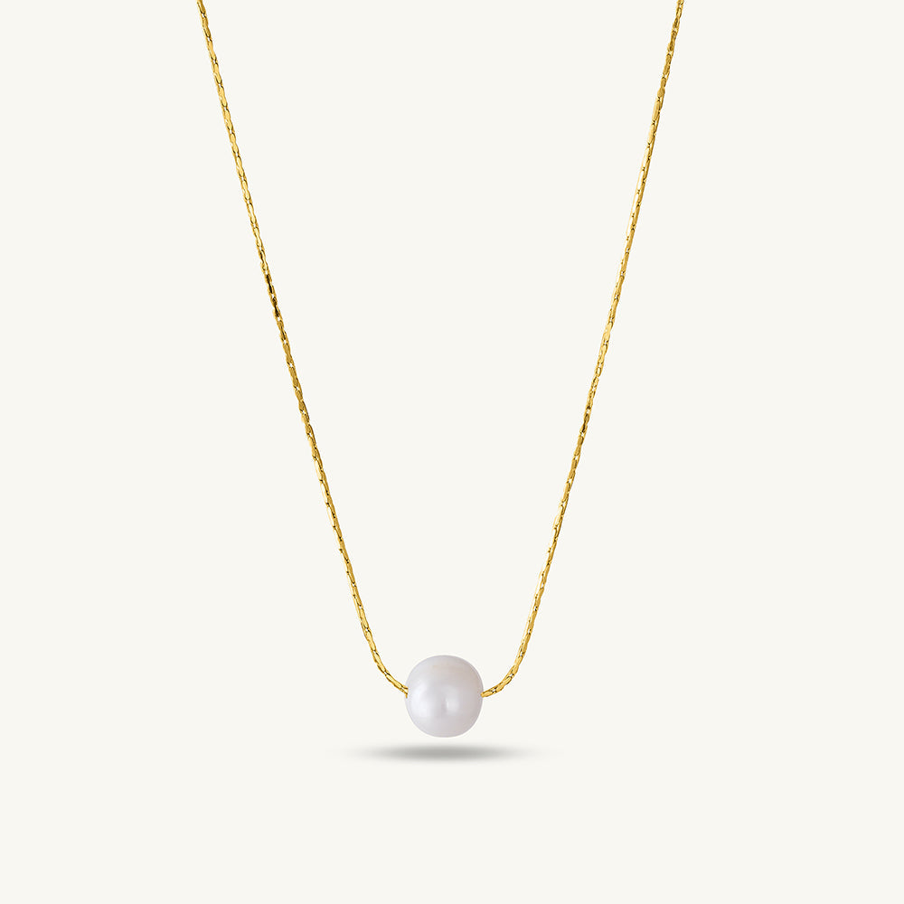 Delicate Pearl Necklace & Enchantress Pearl Stud Earrings Combo Set