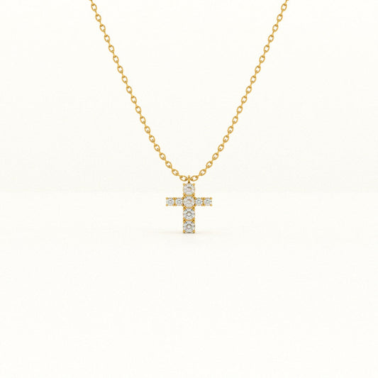 Stone Studded Cross Necklace