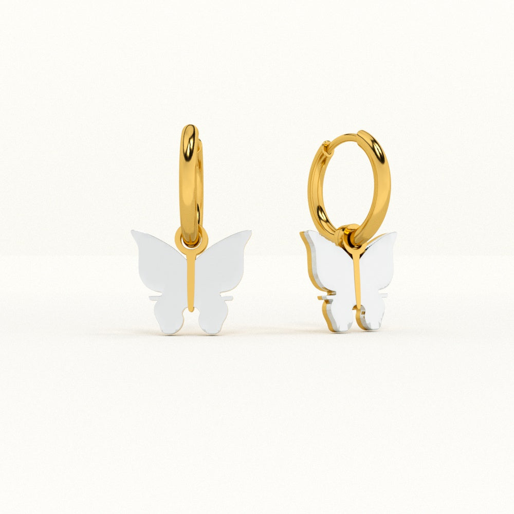 Annabelle Butterfly Hoop Earrings