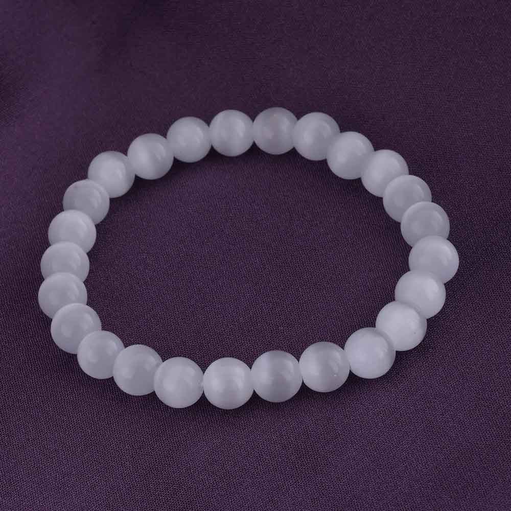 White Selenite Gemstone Bracelet