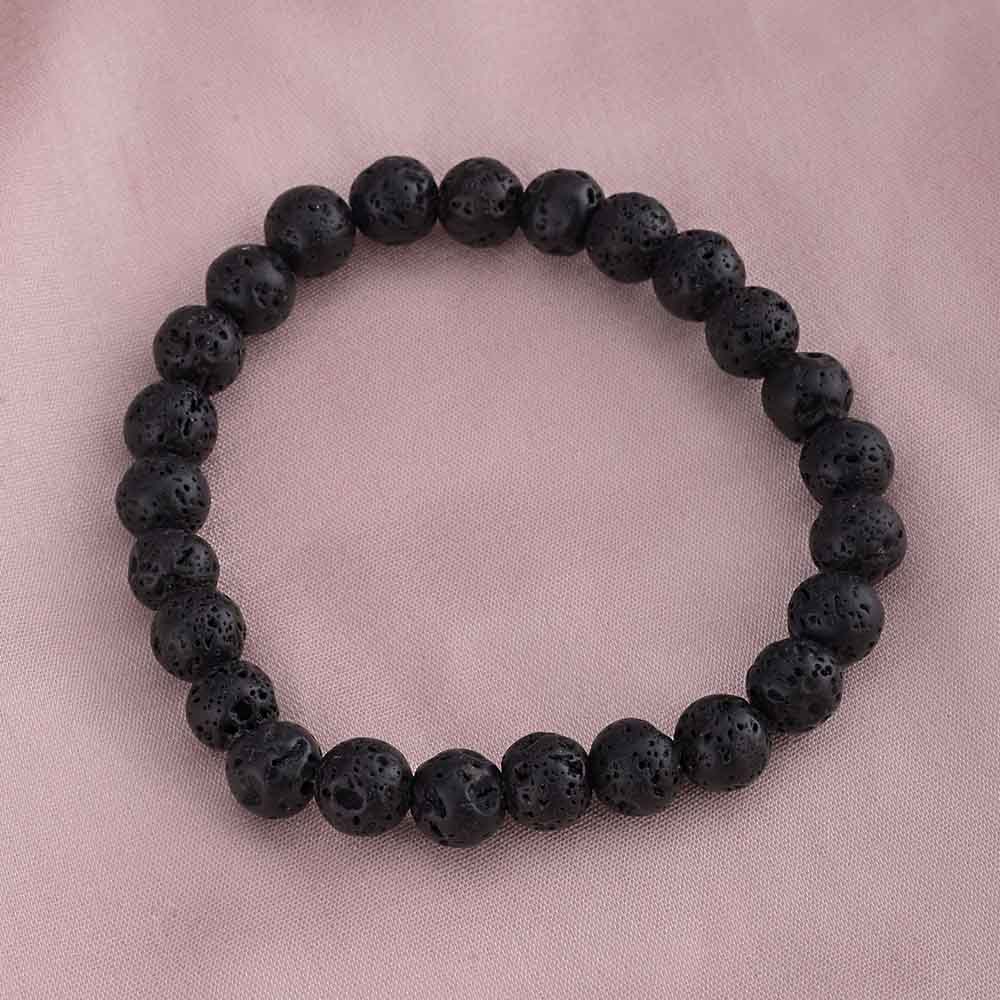 Lava Rock Beads Bracelet