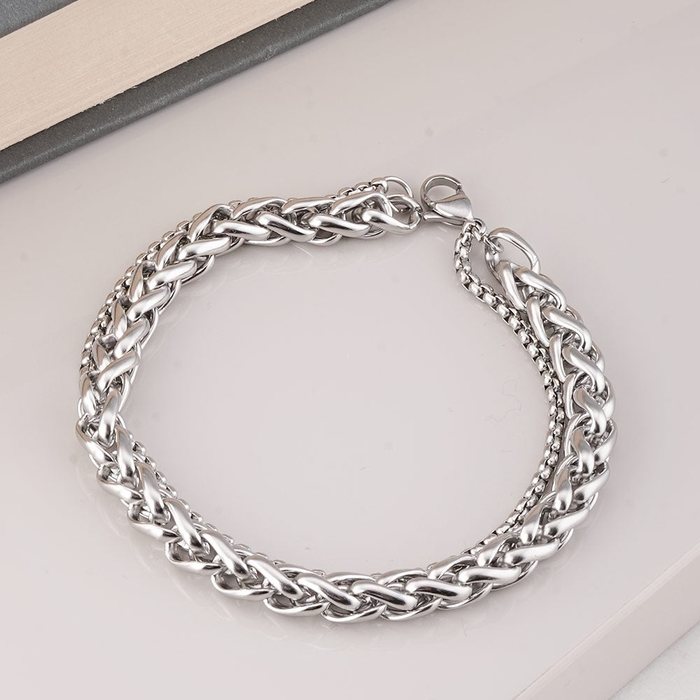 Layered Silver Bracelet