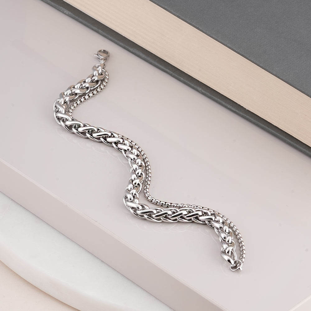 Layered Silver Bracelet