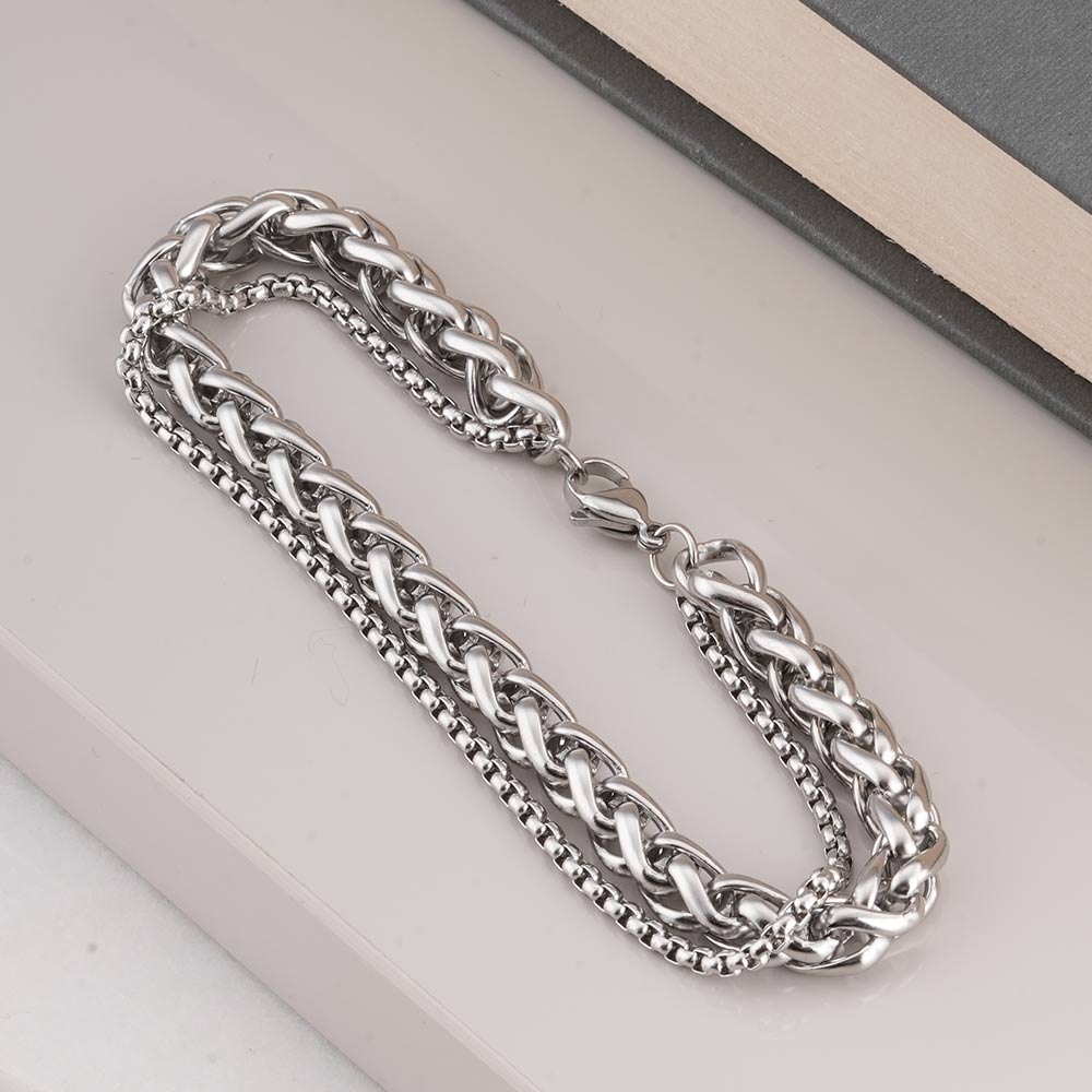 Layered Silver Bracelet