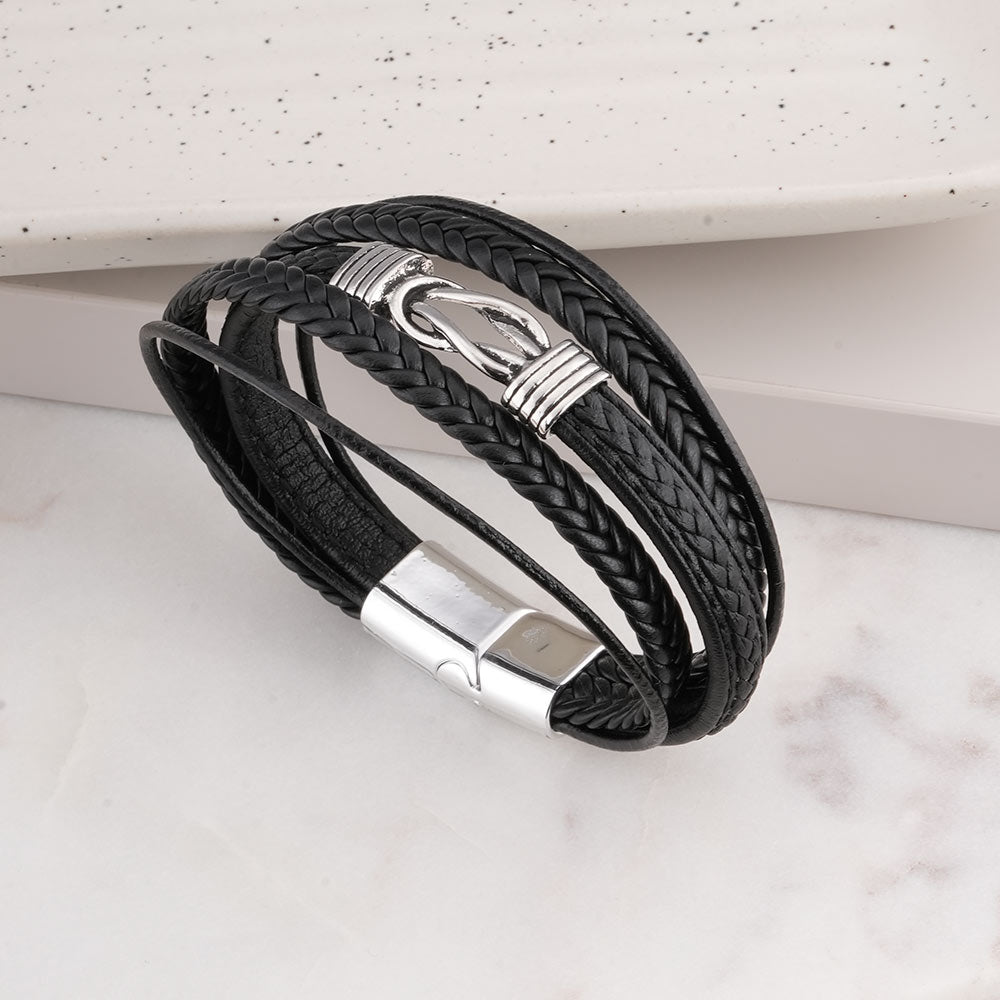 Multi-Strand Leather Bracelet
