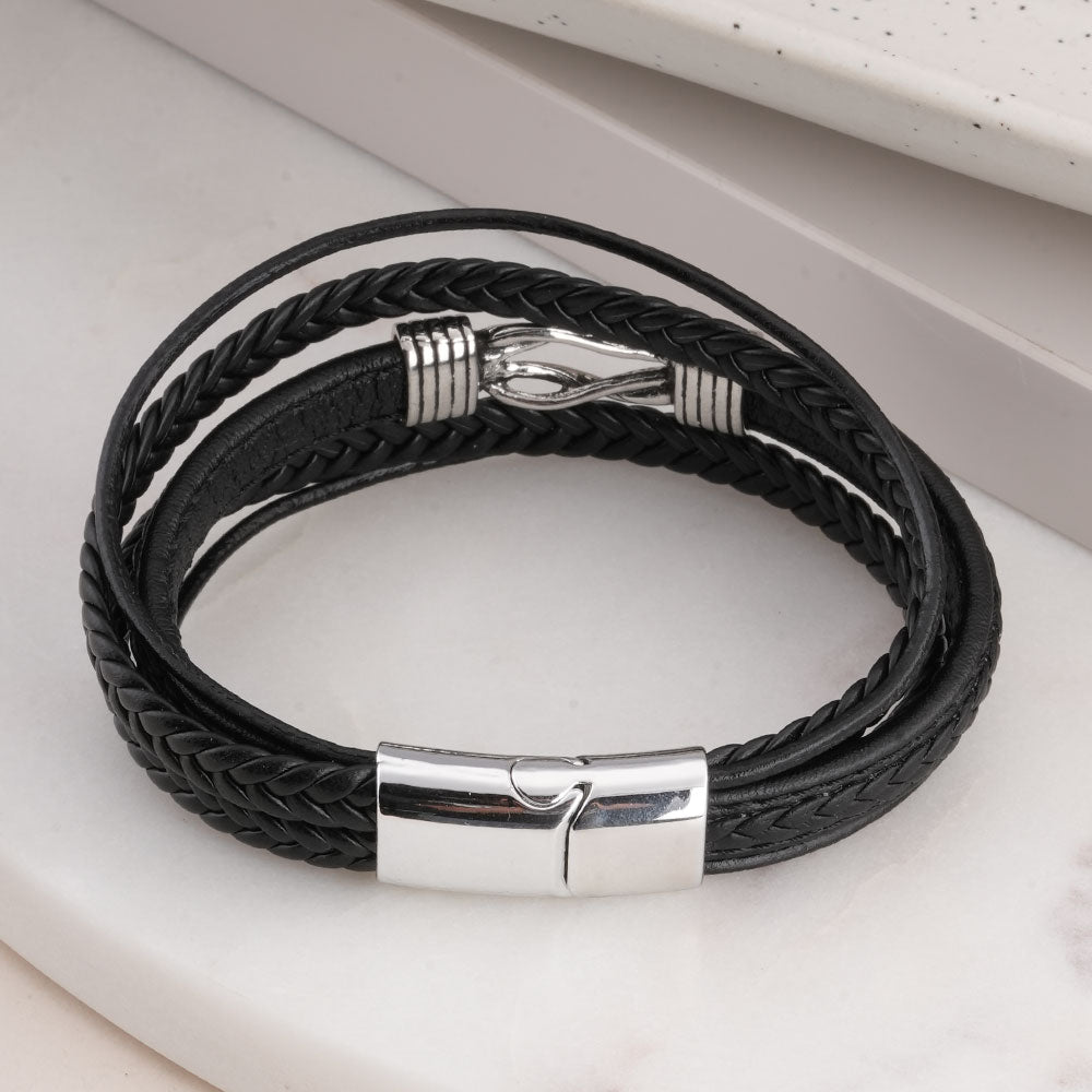 Multi-Strand Leather Bracelet