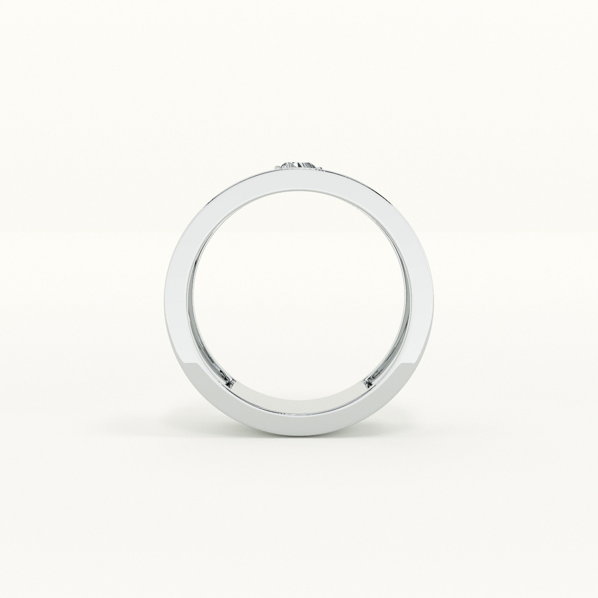 Trillion-Cut Stone Band  - 925 Silver