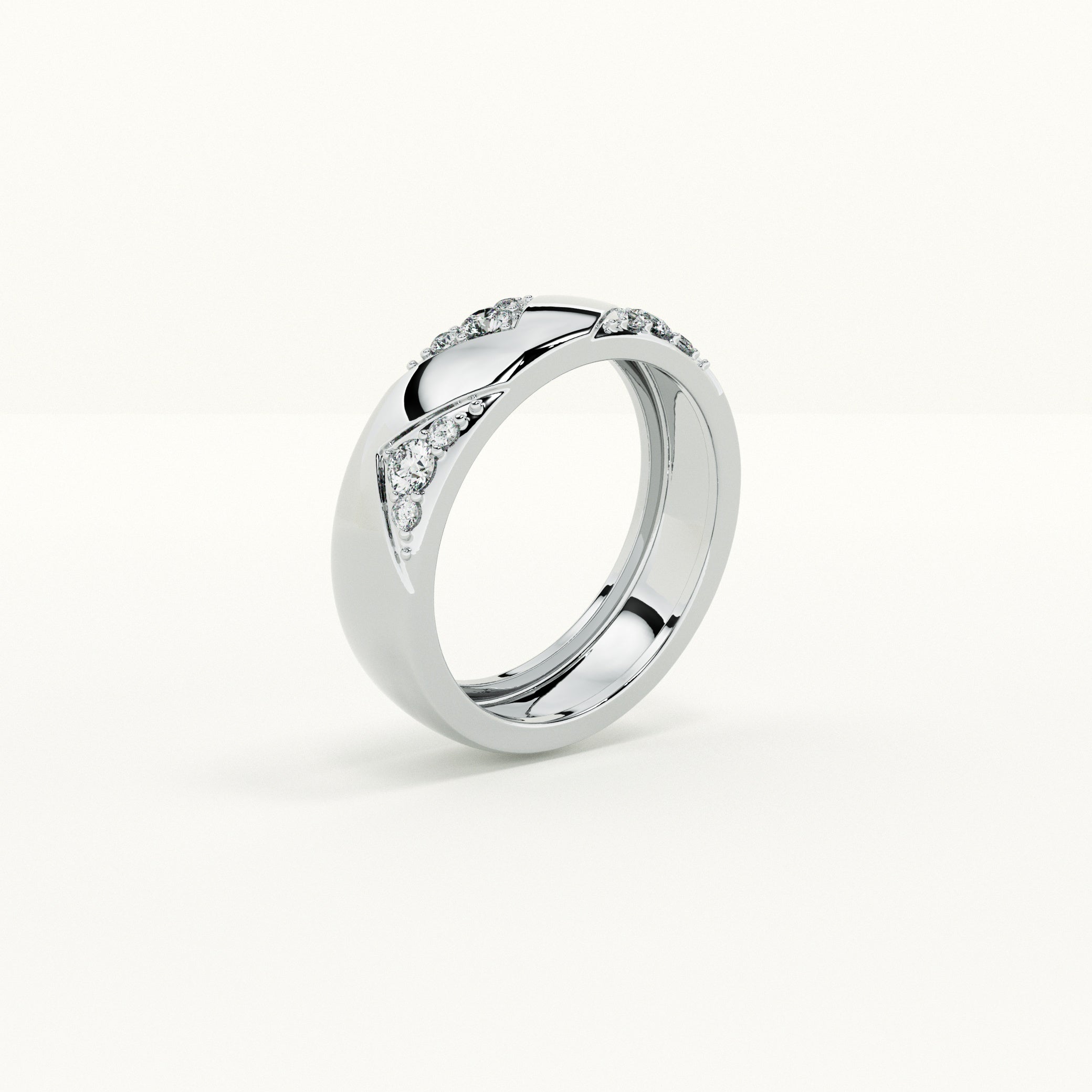 Triad of Love 925 Silver Men's Band