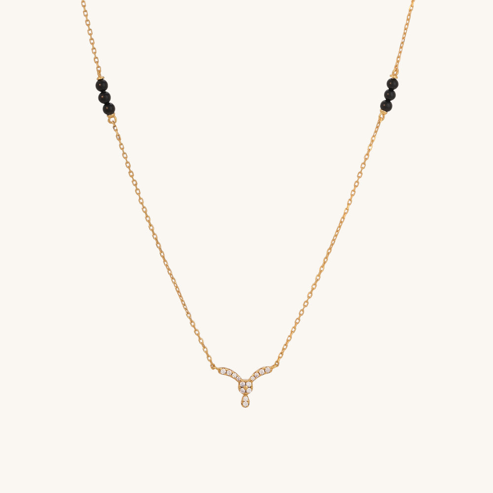 Kanike Diamond Mangalsutra | BIS Hallmarked | 18k Gold Vermeil
