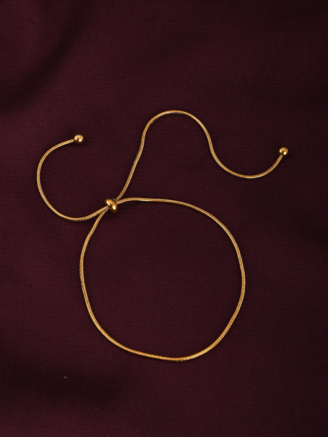 Minimalist Design Snake Chain Round Gold Anklet