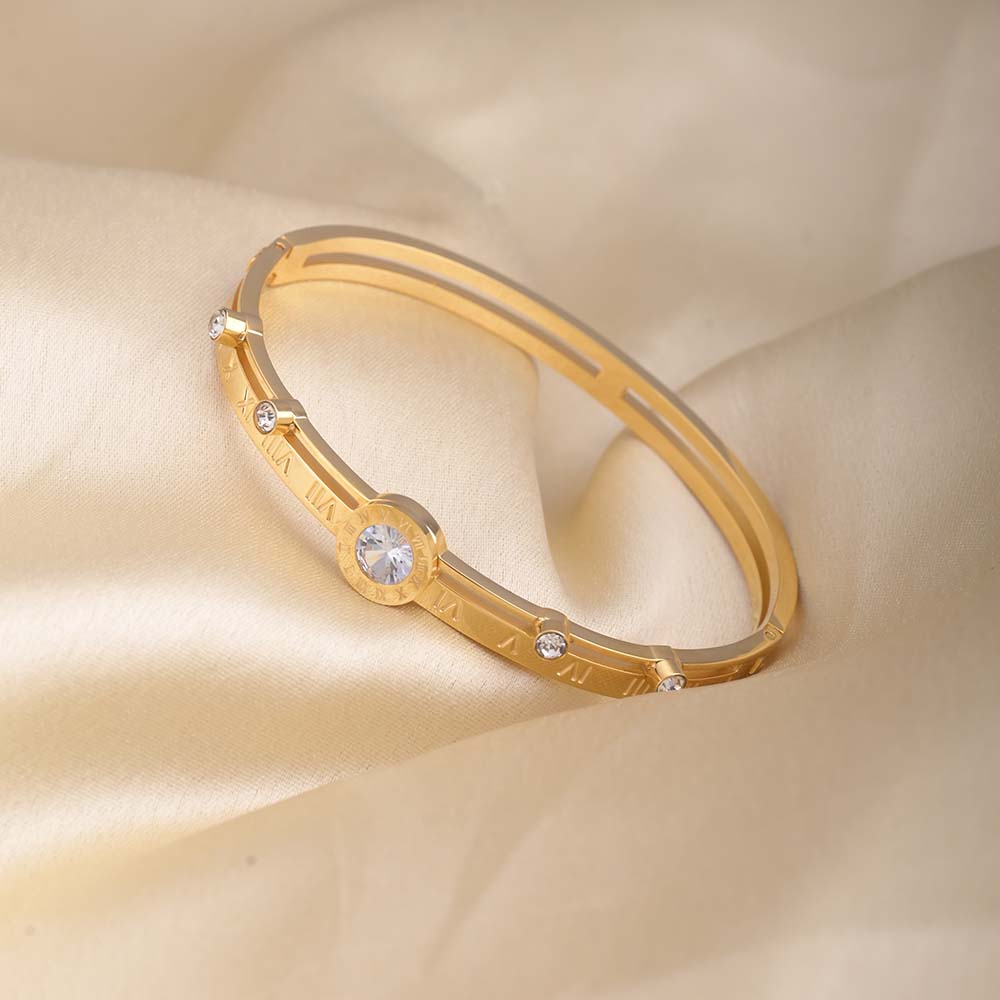 Women's Stone Studded 18K Rose Gold-Plated Bracelet