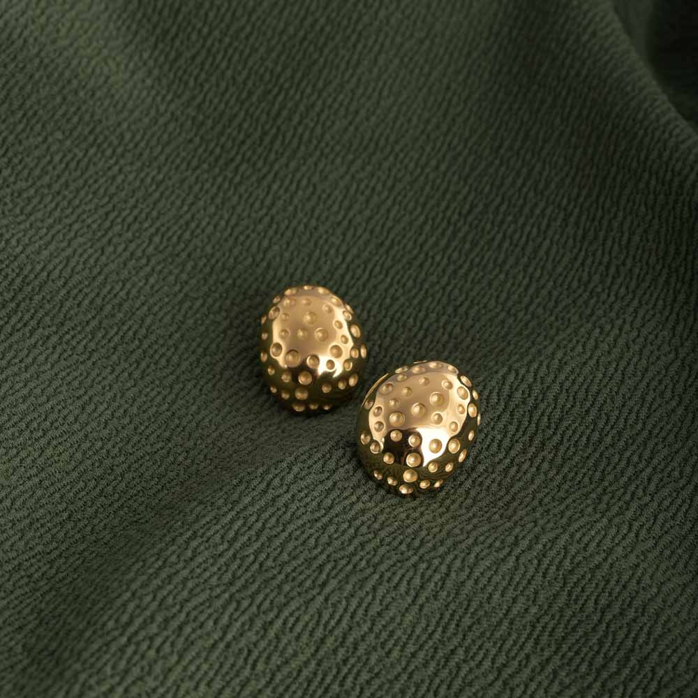 Golden Crater Earrings