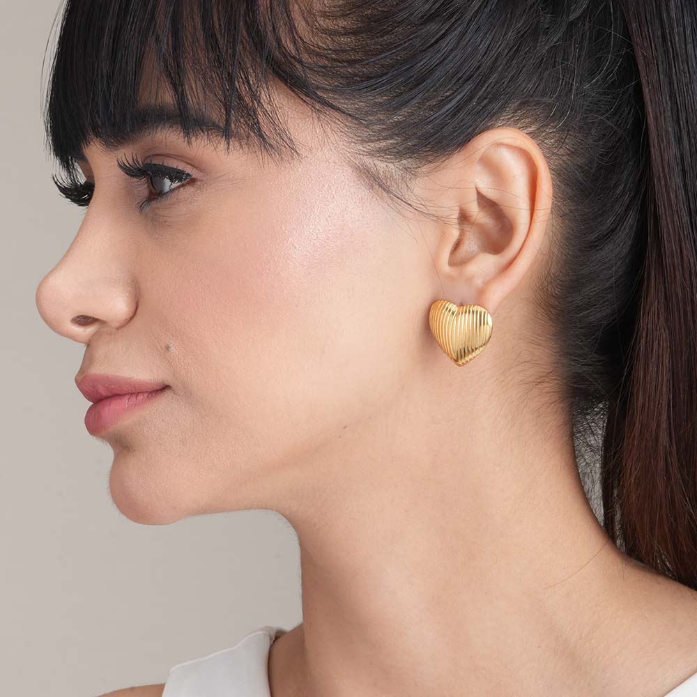 Retro Heart Earrings