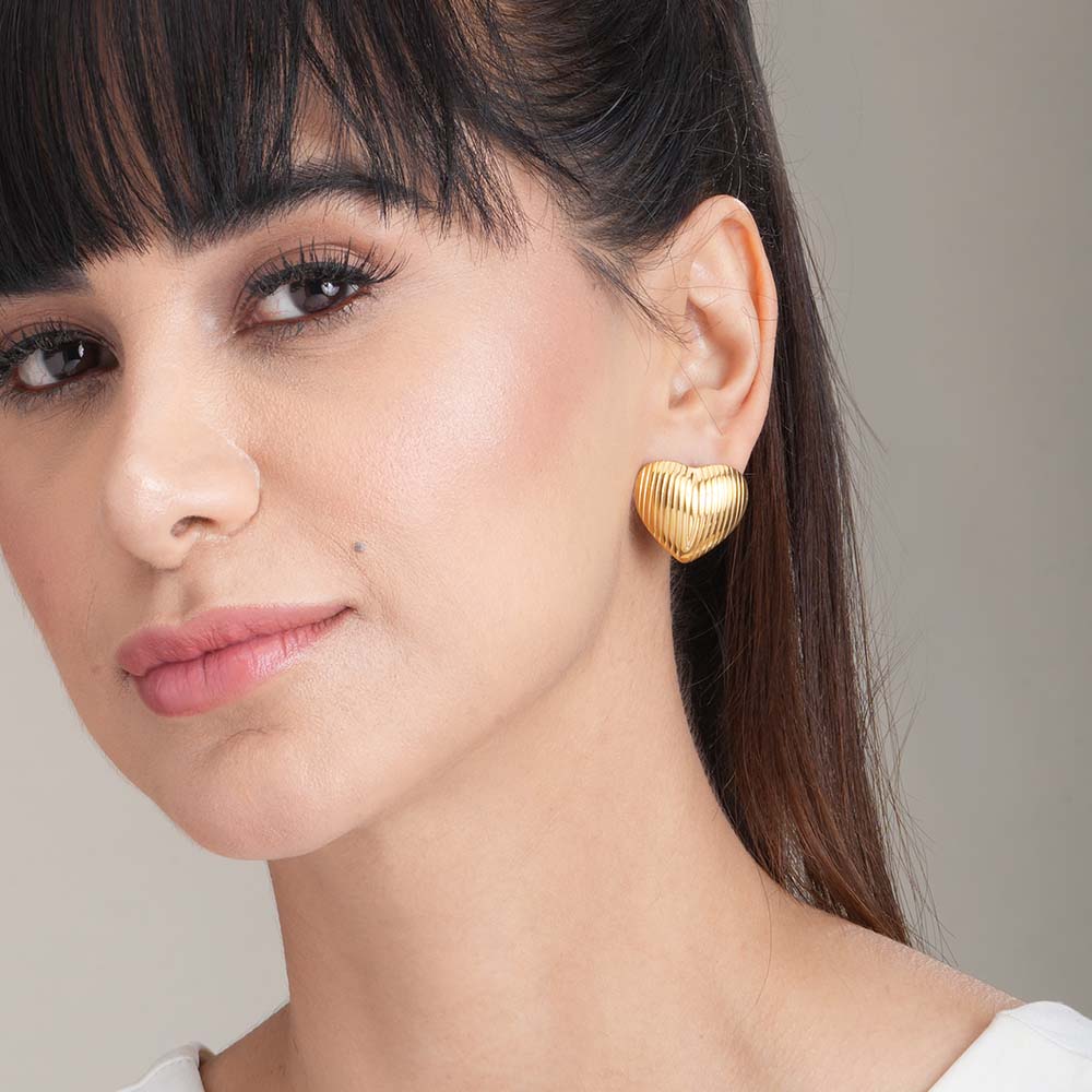 Retro Heart Earrings