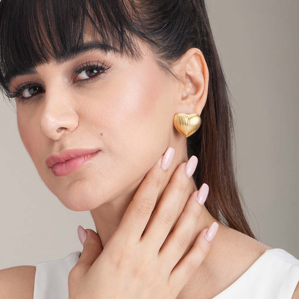 Retro Heart Earrings