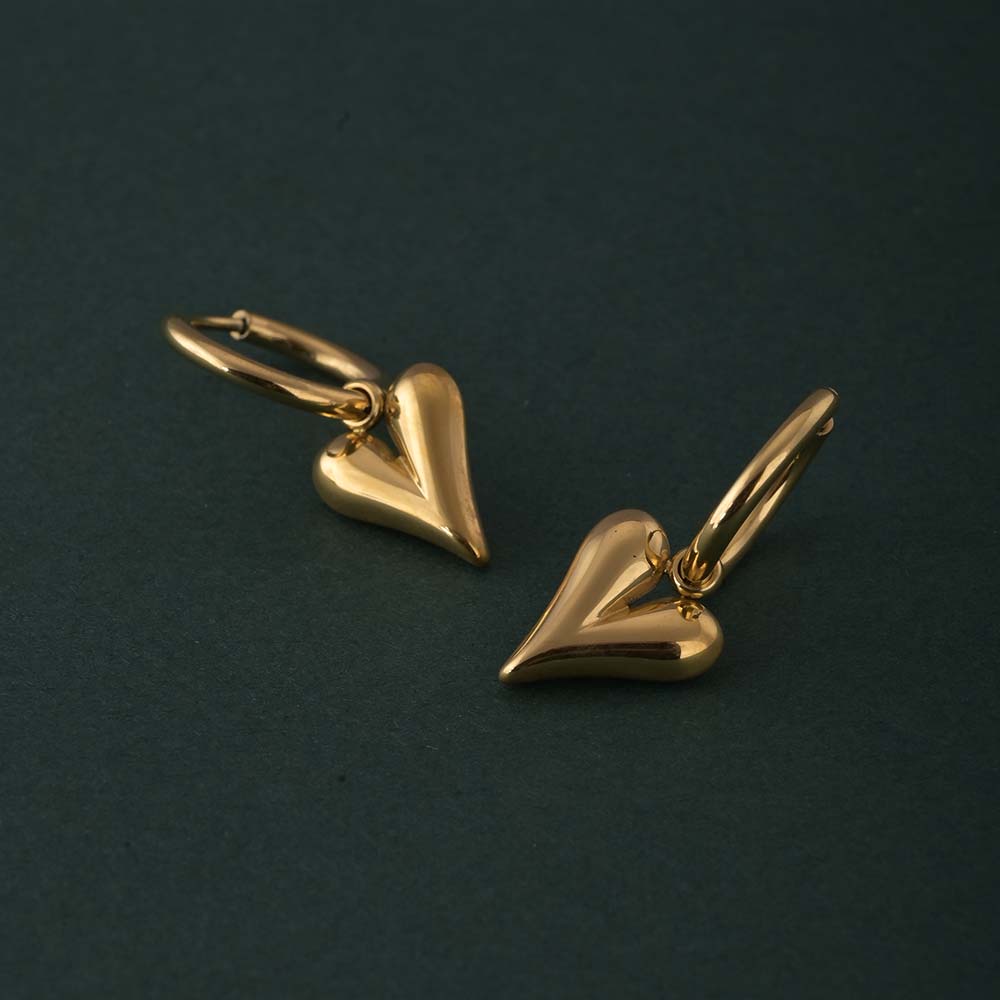 Swaying Heart Earrings