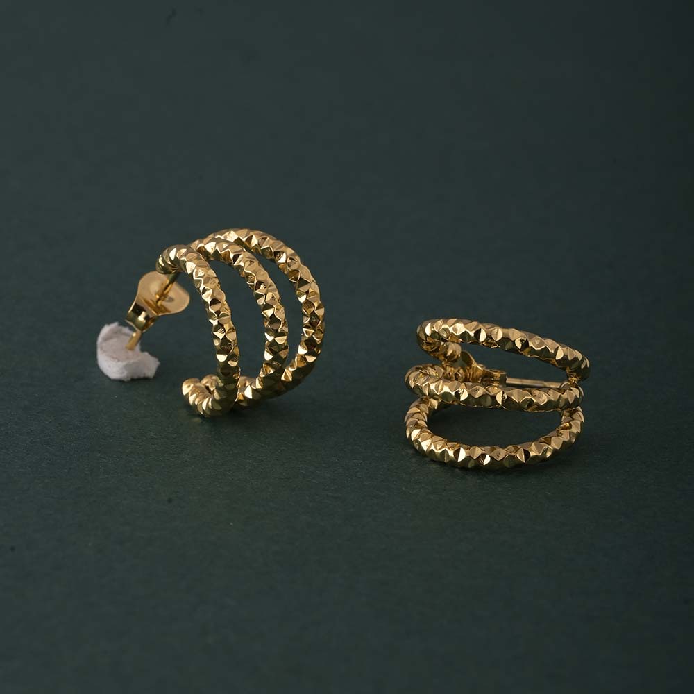 Rippled Halo Earrings