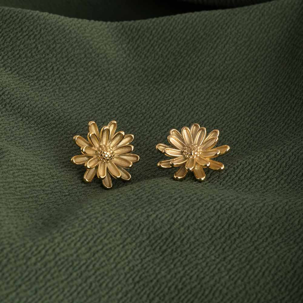 Golden Daisy Earrings