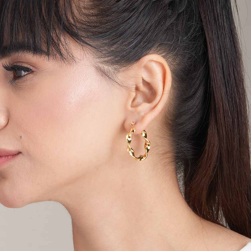 Twisted Gold Hoops