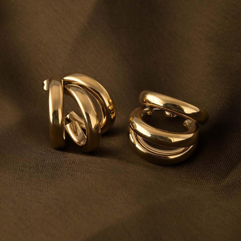 Triple Halo Earrings