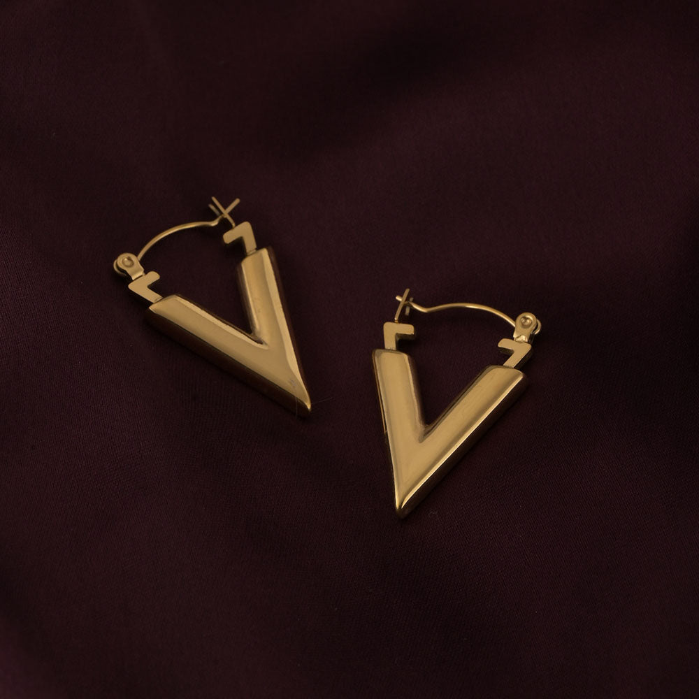 Gilded V Earrings