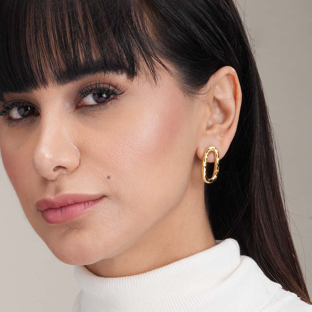 Abstract Oval Earrings