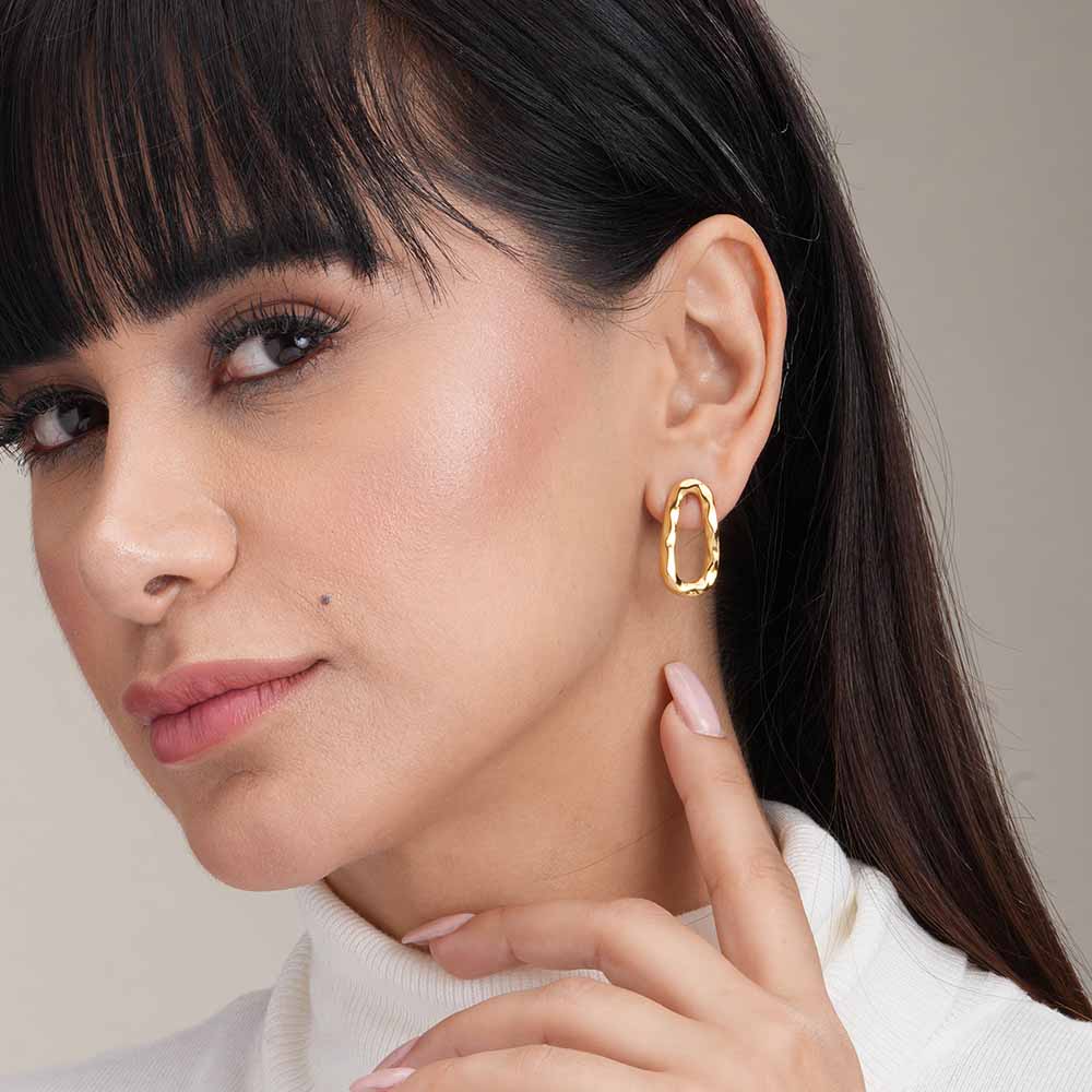 Abstract Oval Earrings
