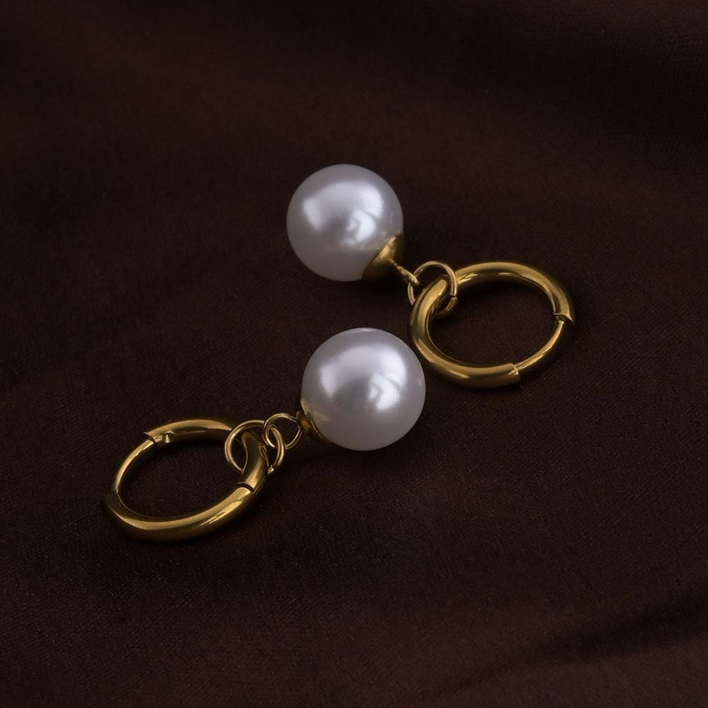 Single Pearl Drop Earrings