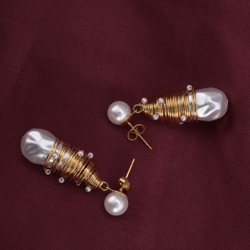 Unique Pearl Drop Earrings