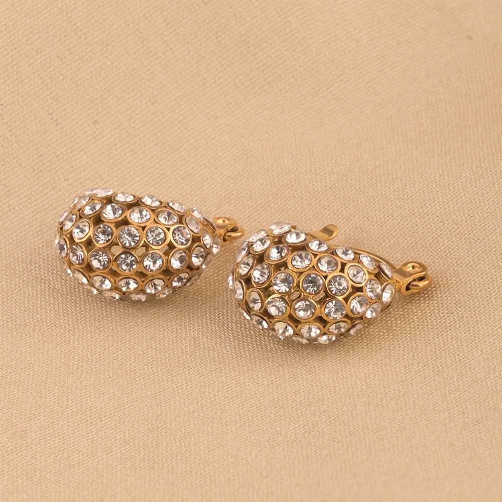 Modern Studded Hoop Earrings