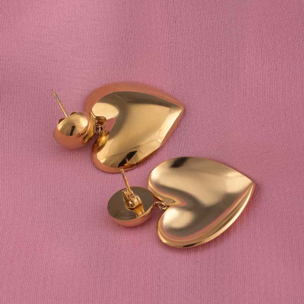 Heart of Gold Drop Earrings