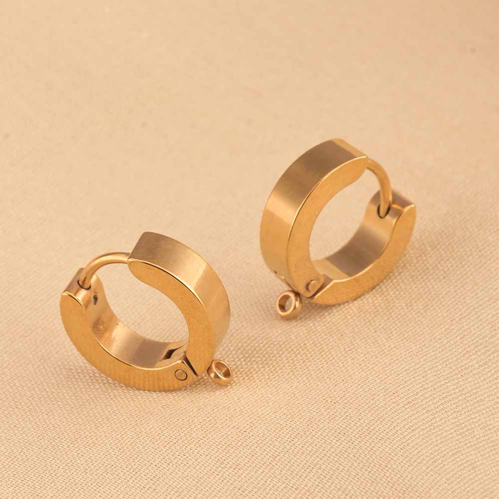 Simple Golden Hoop Earrings