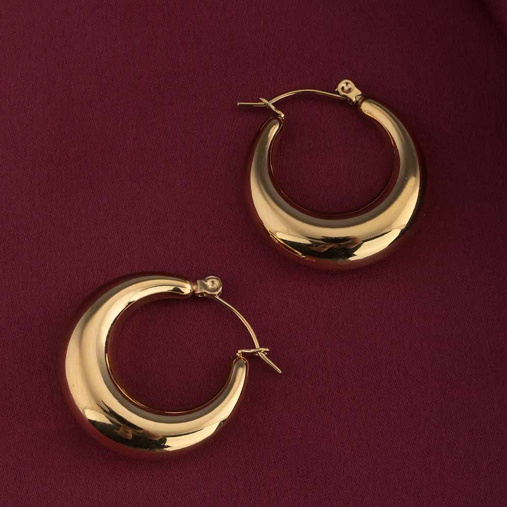 Thick Gold Hoop Earrings