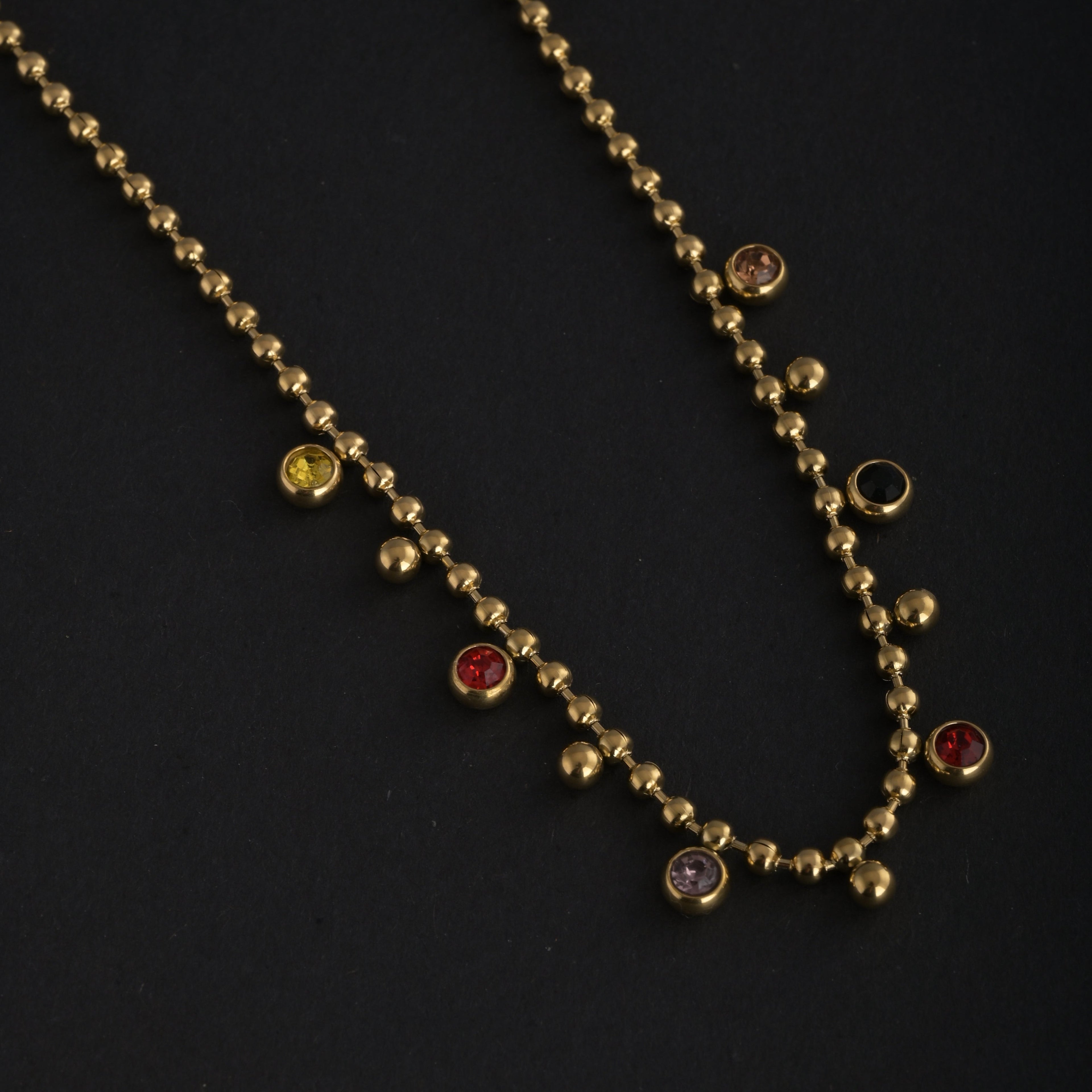 Jewel Cascade Beaded Necklace